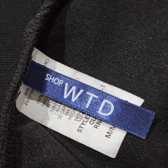 Shop WTD ✦ Strapless Lace Mini Dress ✦ Nude Lining w/ Chiffon Overlay & High-Low - Picture 12 of 17